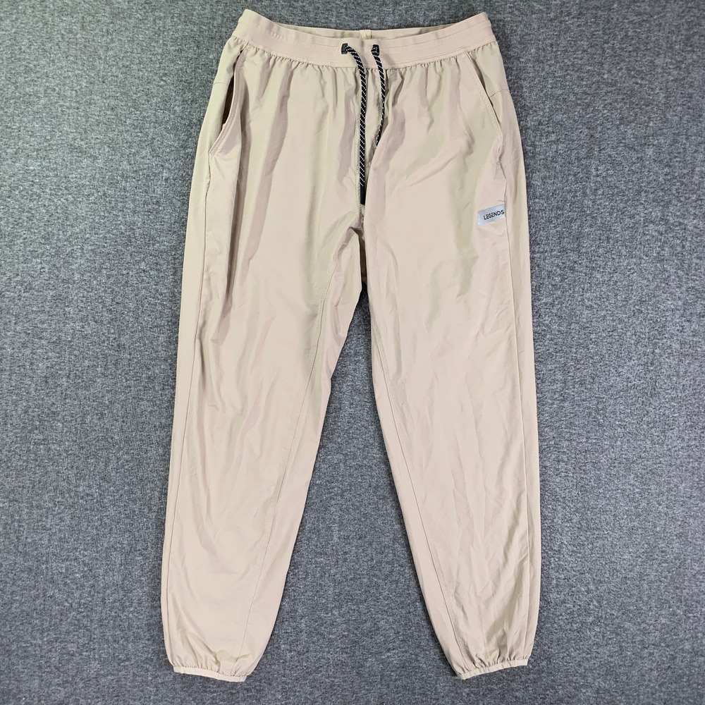 LEGENDS Luke HD Joggers Men Large Brown Performance Stretch Athleisure Gym Run